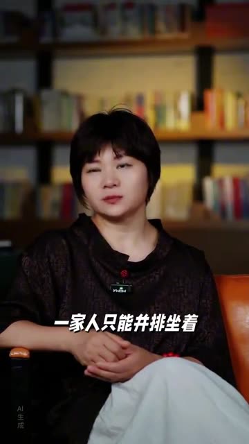 一家人只能并排坐着